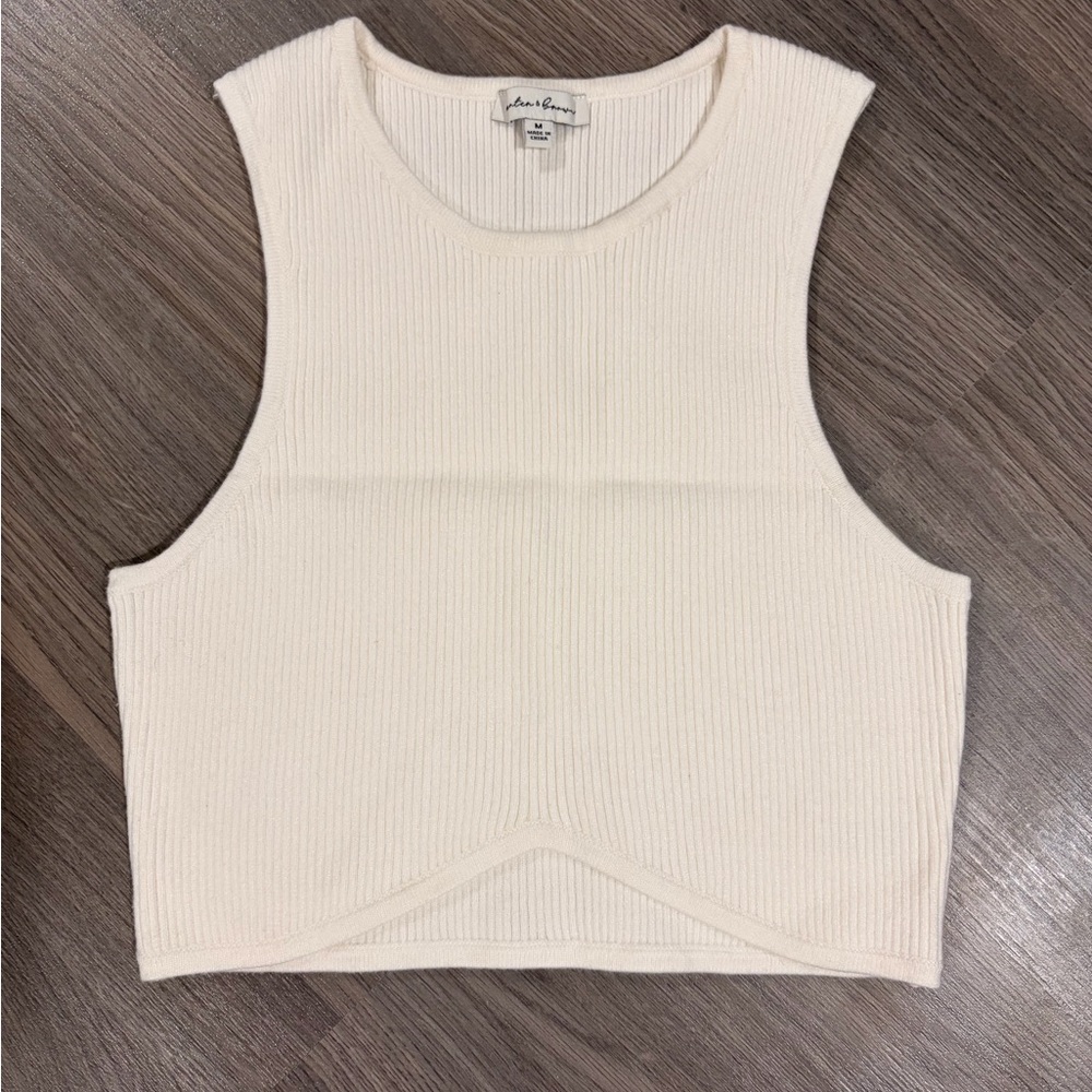 Hunter & Brown Knitted Ribbed Crop Top